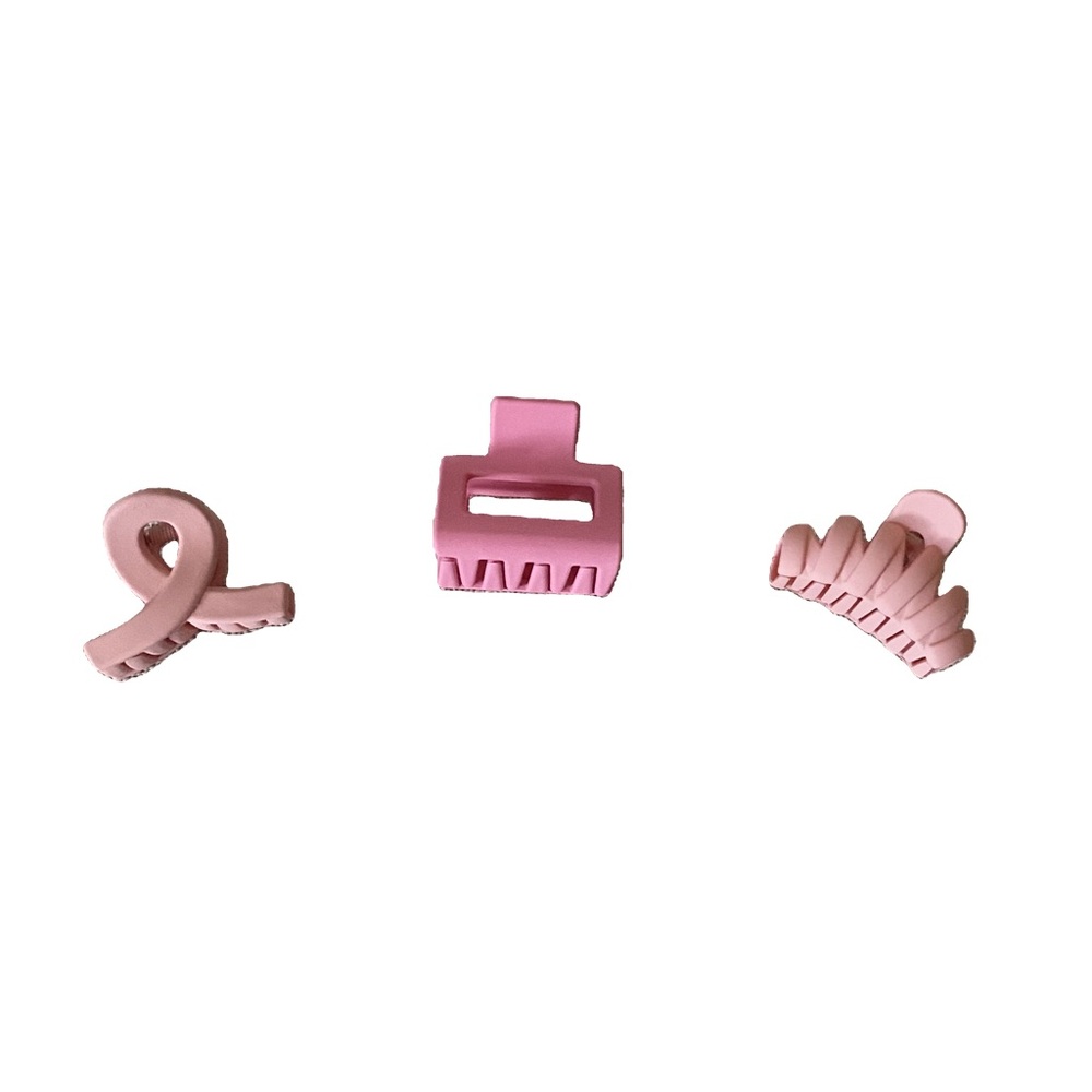 Cute Mini Pink Hair Claws For Girls Perfect For Half Ponytail Accessories